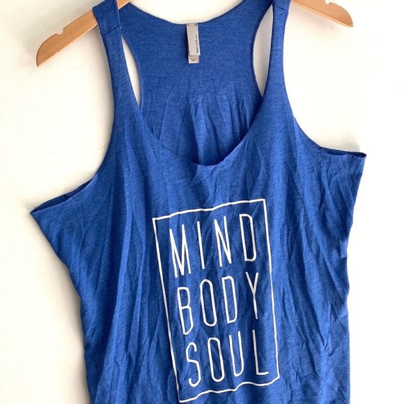 Next level apparel blue & white Racerback tee, Size XXL - Picture 2 of 5